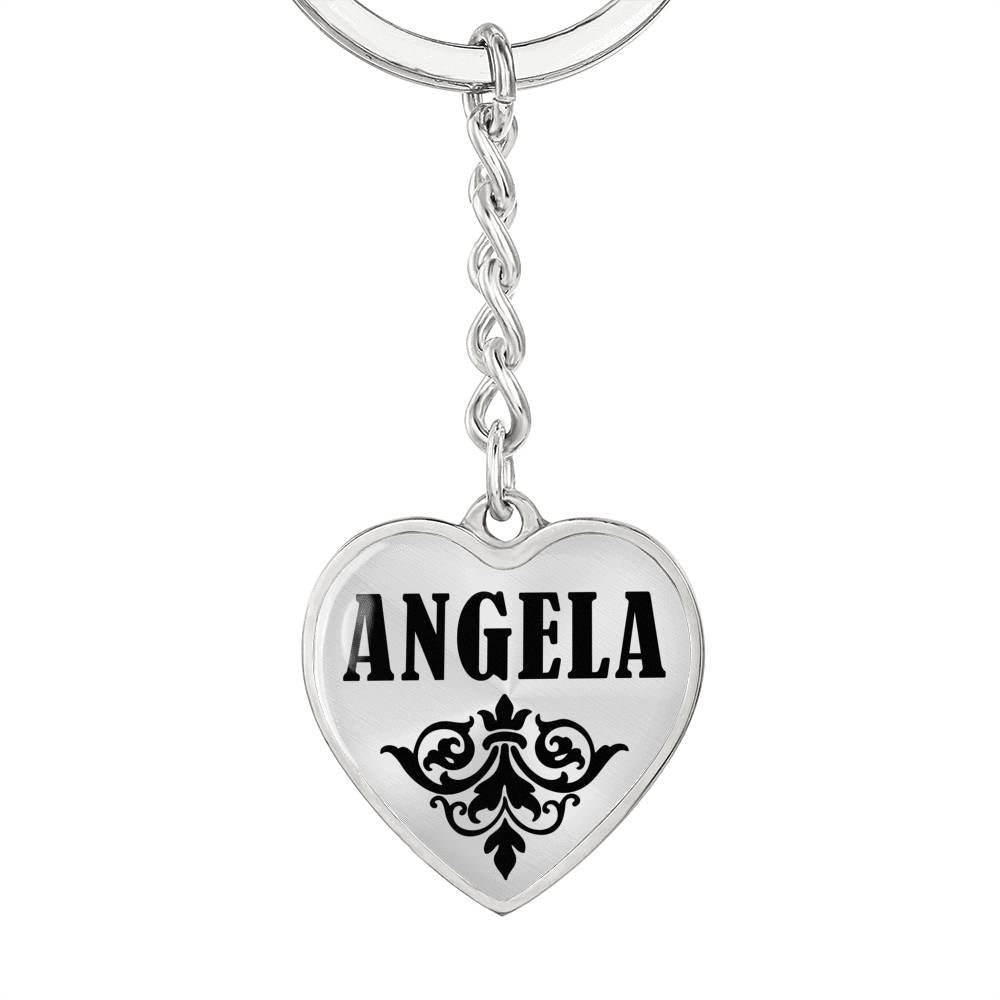 Angela v01 - Heart Pendant Luxury Keychain