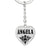 Angela v01 - Heart Pendant Luxury Keychain