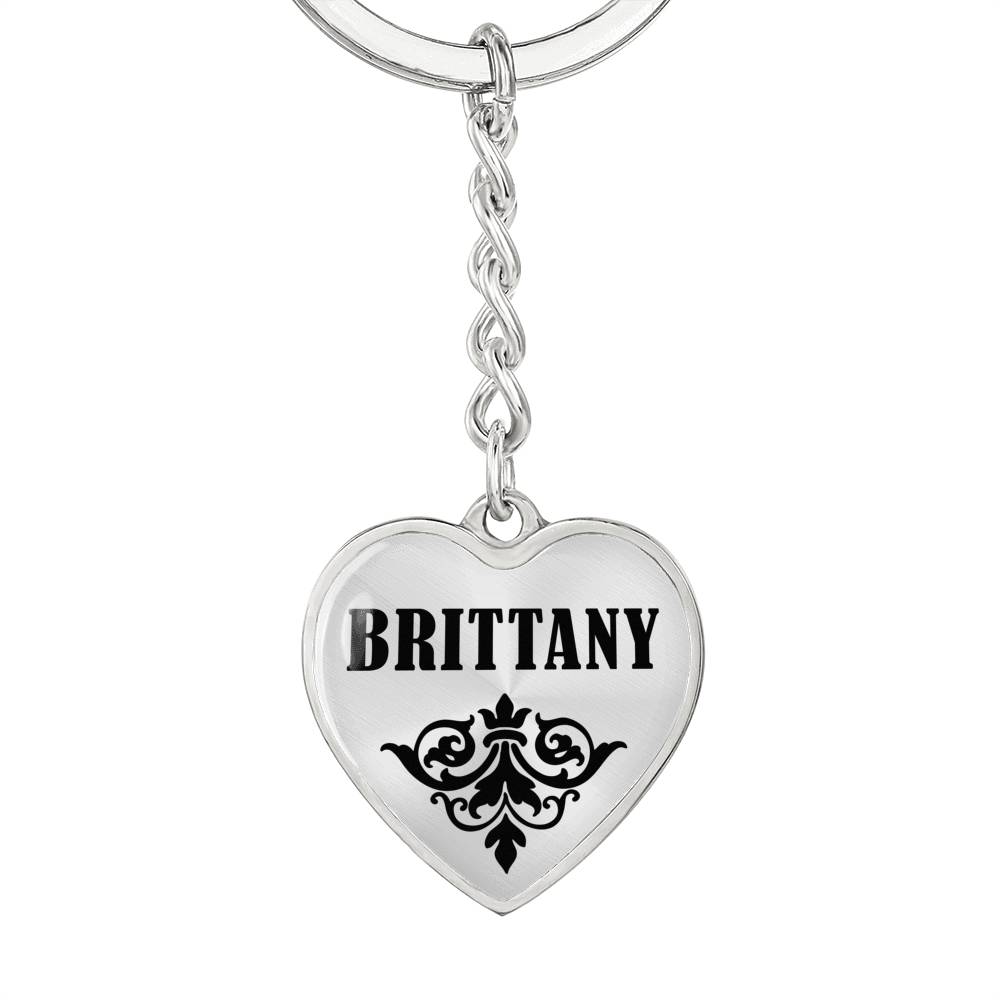 Brittany v01 - Heart Pendant Luxury Keychain