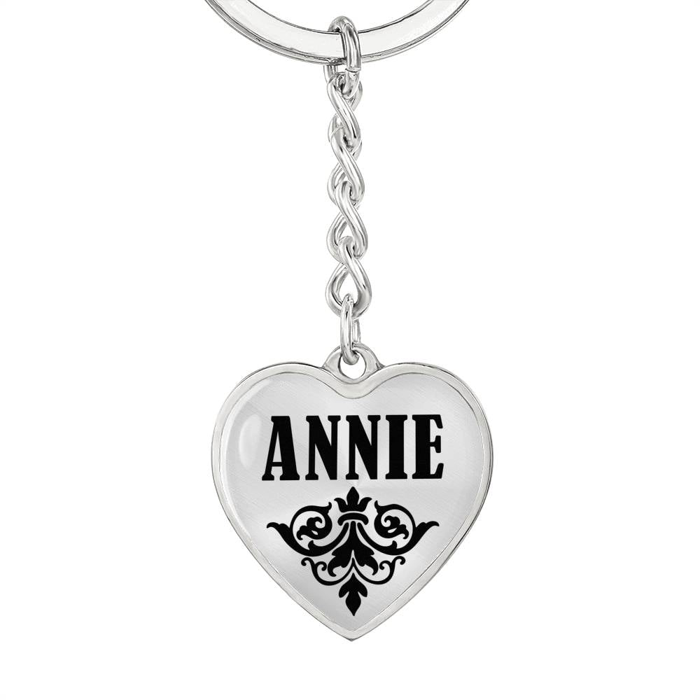 Annie v01 - Heart Pendant Luxury Keychain