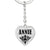 Annie v01 - Heart Pendant Luxury Keychain