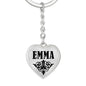 Emma v01 - Heart Pendant Luxury Keychain