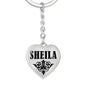 Sheila v01 - Heart Pendant Luxury Keychain