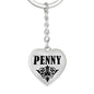 Penny v01 - Heart Pendant Luxury Keychain