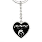 Mama, Est. 2017 v2 - Heart Pendant Luxury Keychain