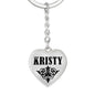 Kristy v01 - Heart Pendant Luxury Keychain