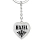 Hazel v01 - Heart Pendant Luxury Keychain