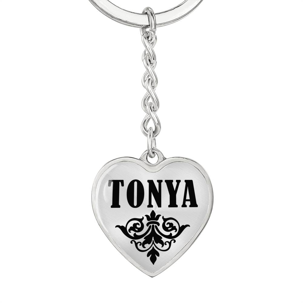 Tonya v01 - Heart Pendant Luxury Keychain