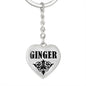 Ginger  v01 - Heart Pendant Luxury Keychain