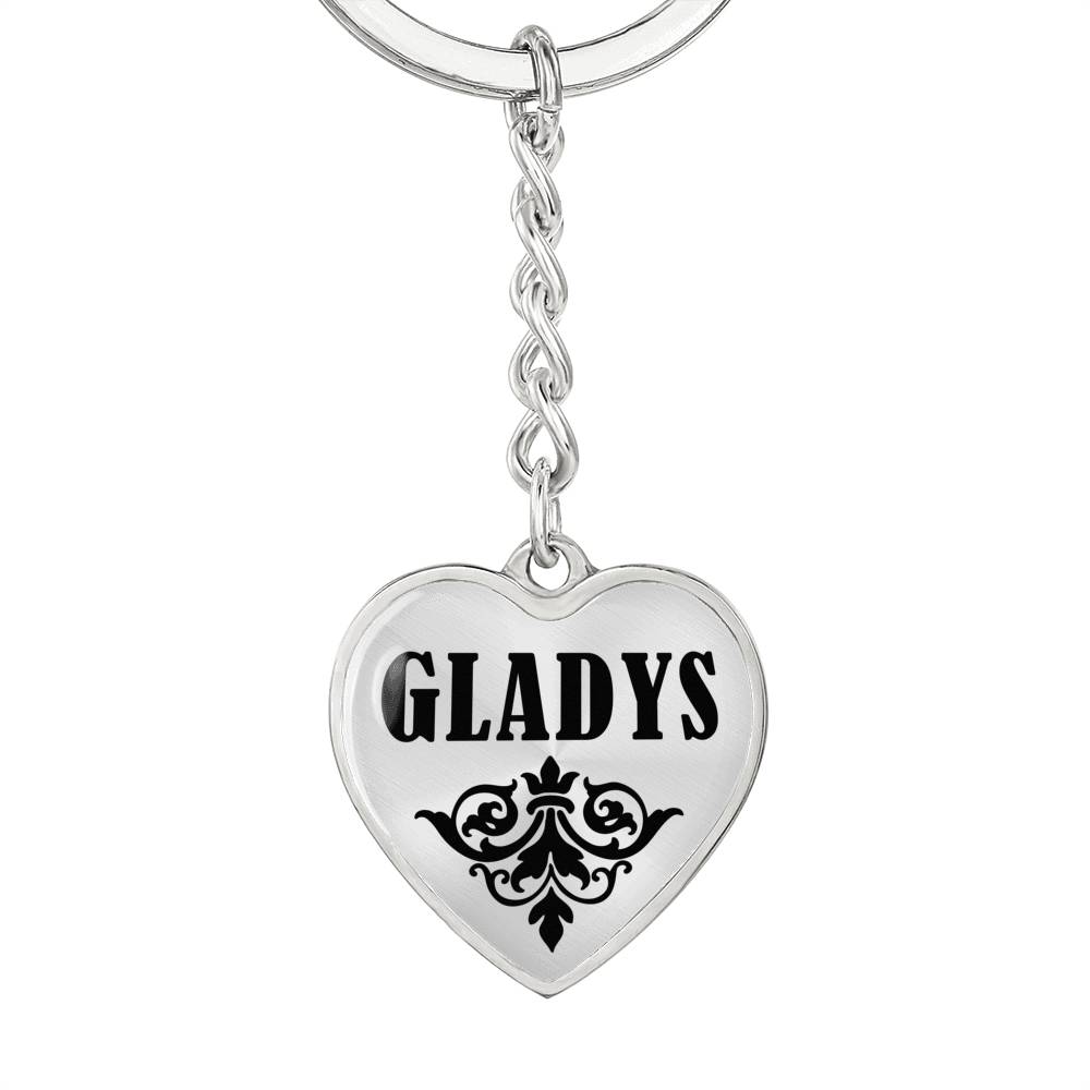 Gladys v01 - Heart Pendant Luxury Keychain