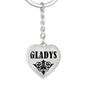 Gladys v01 - Heart Pendant Luxury Keychain