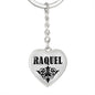 Raquel  v01 - Heart Pendant Luxury Keychain