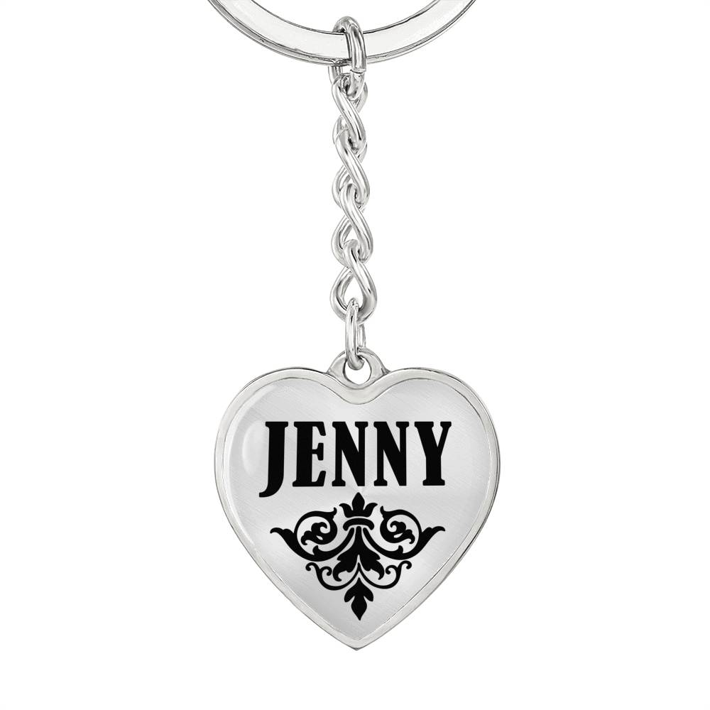 Jenny v01 - Heart Pendant Luxury Keychain