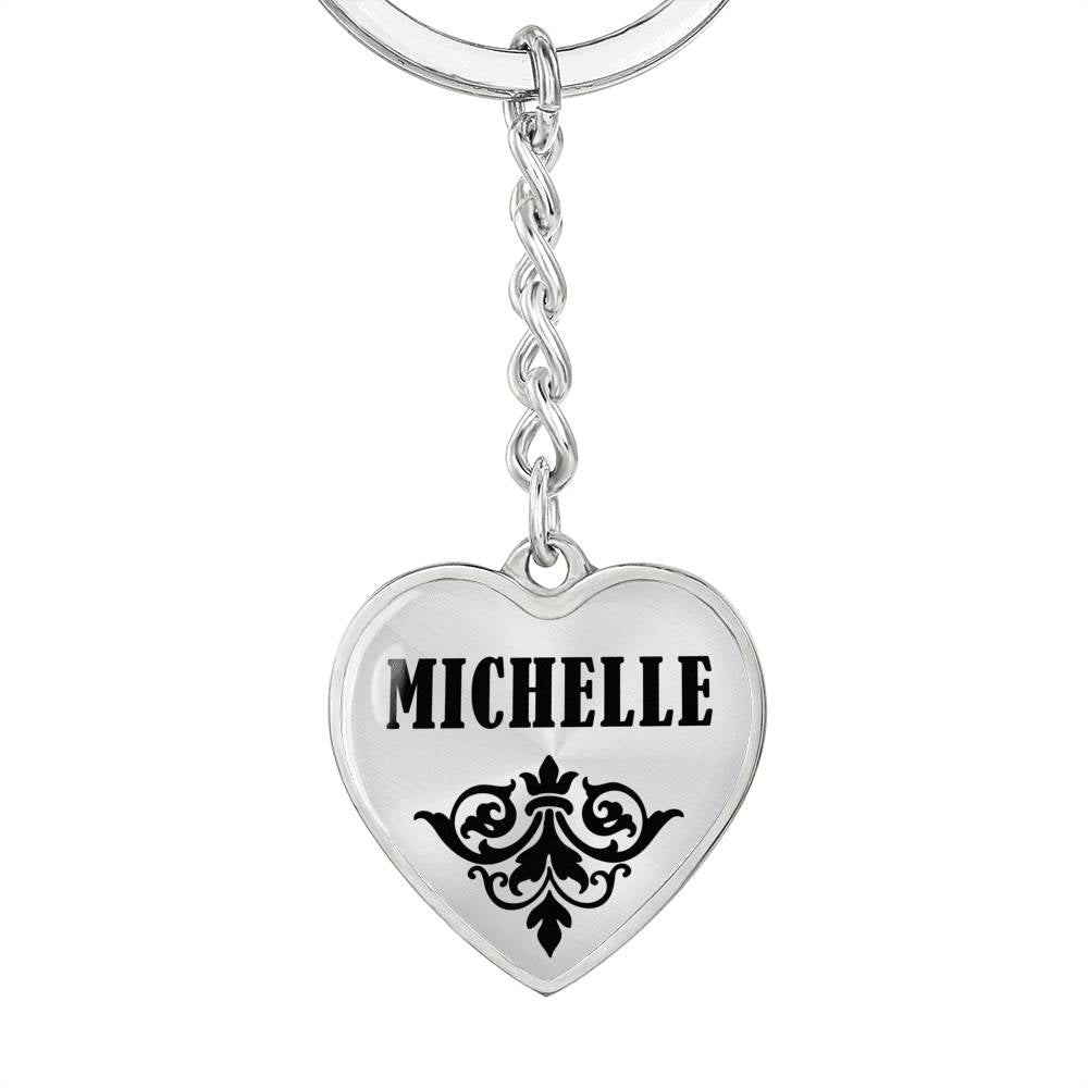 Michelle v01 - Heart Pendant Luxury Keychain