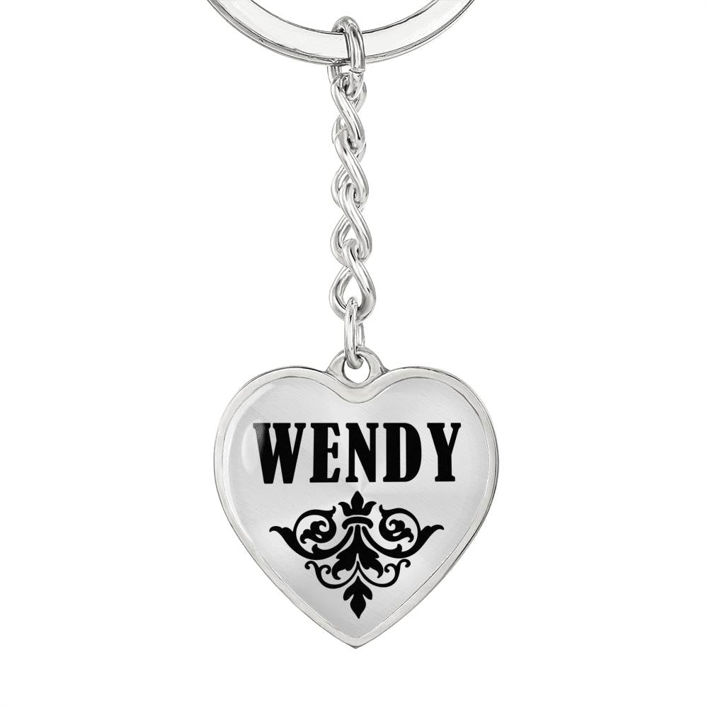 Wendy v01 - Heart Pendant Luxury Keychain