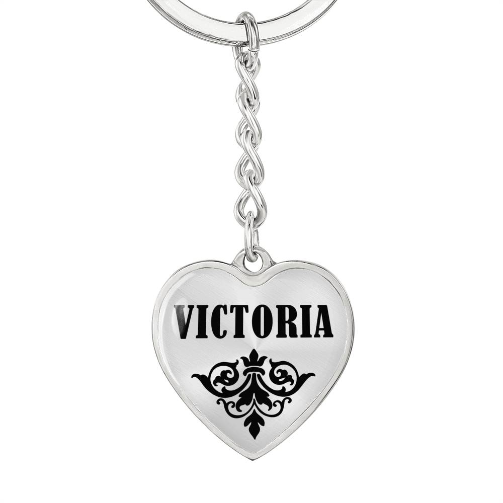 Victoria v01 - Heart Pendant Luxury Keychain