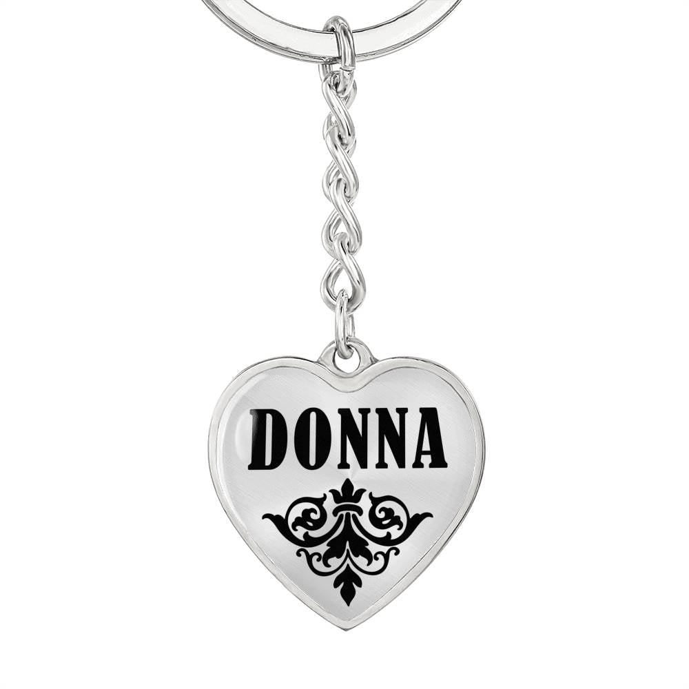 Donna v01 - Heart Pendant Luxury Keychain