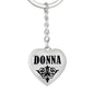 Donna v01 - Heart Pendant Luxury Keychain
