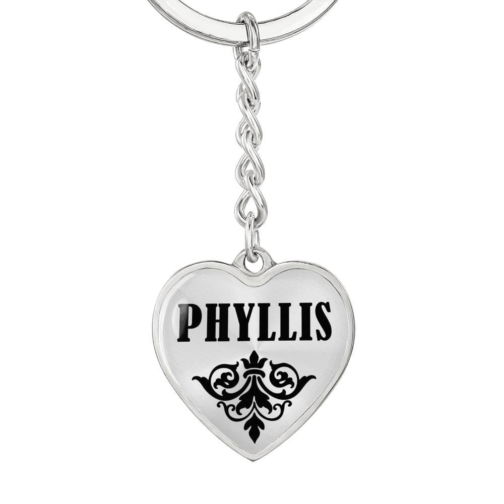Phyllis v01 - Heart Pendant Luxury Keychain