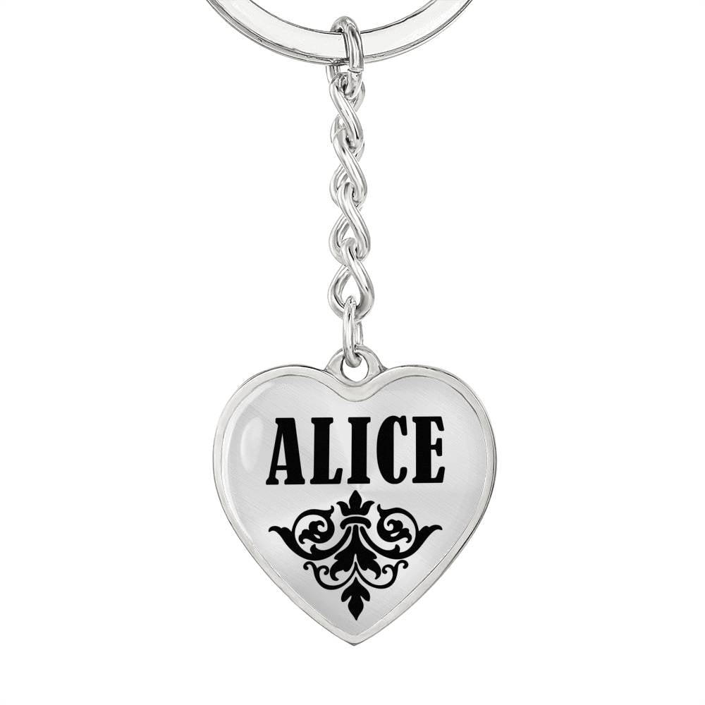Alice v01 - Heart Pendant Luxury Keychain