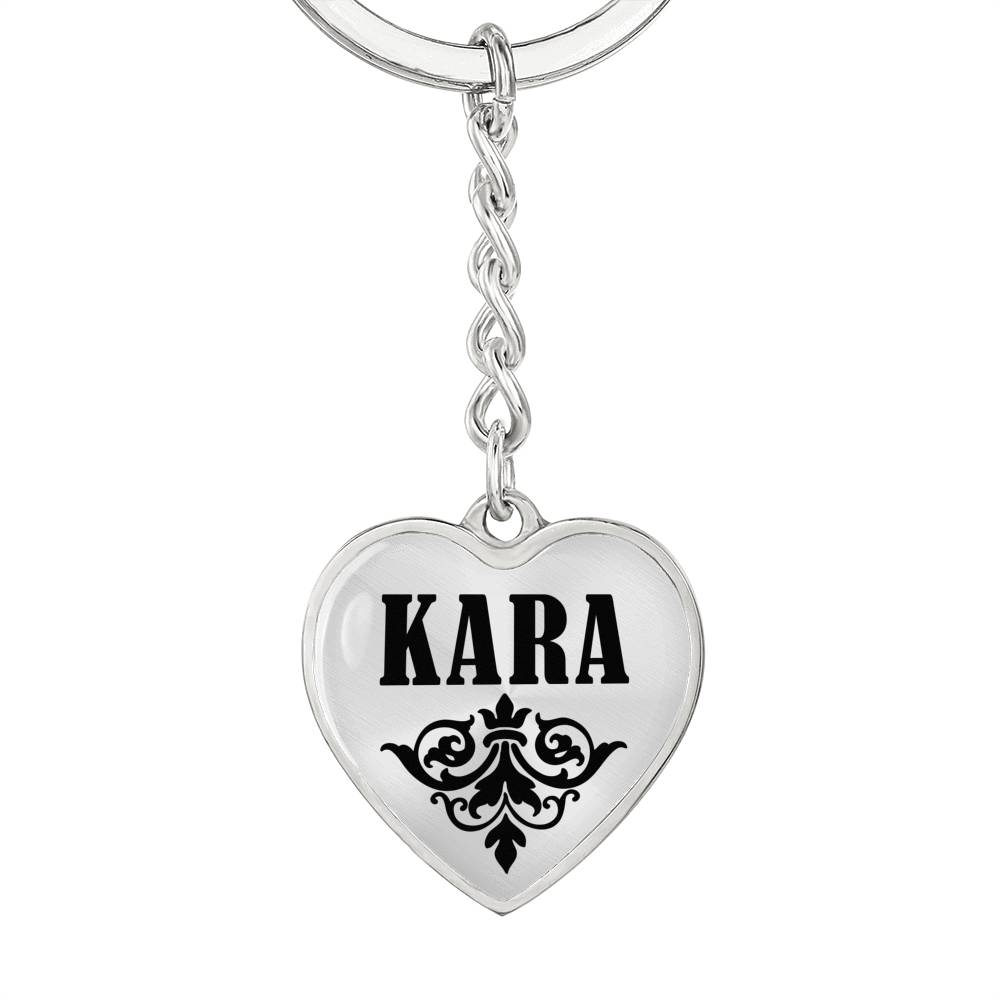 Kara v01 - Heart Pendant Luxury Keychain
