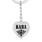 Kara v01 - Heart Pendant Luxury Keychain