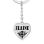 Elaine v01 - Heart Pendant Luxury Keychain