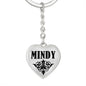 Mindy  v01 - Heart Pendant Luxury Keychain