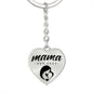 Mama, Est. 2022 - Heart Pendant Luxury Keychain