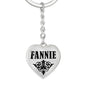 Fannie v01 - Heart Pendant Luxury Keychain