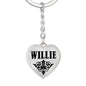 Willie v01 - Heart Pendant Luxury Keychain