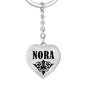 Nora v01 - Heart Pendant Luxury Keychain