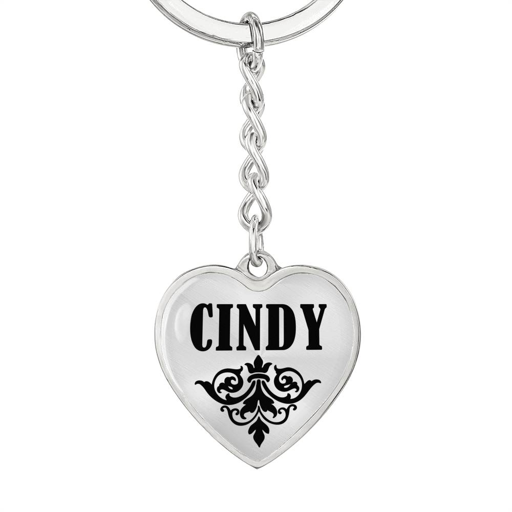 Cindy v01 - Heart Pendant Luxury Keychain