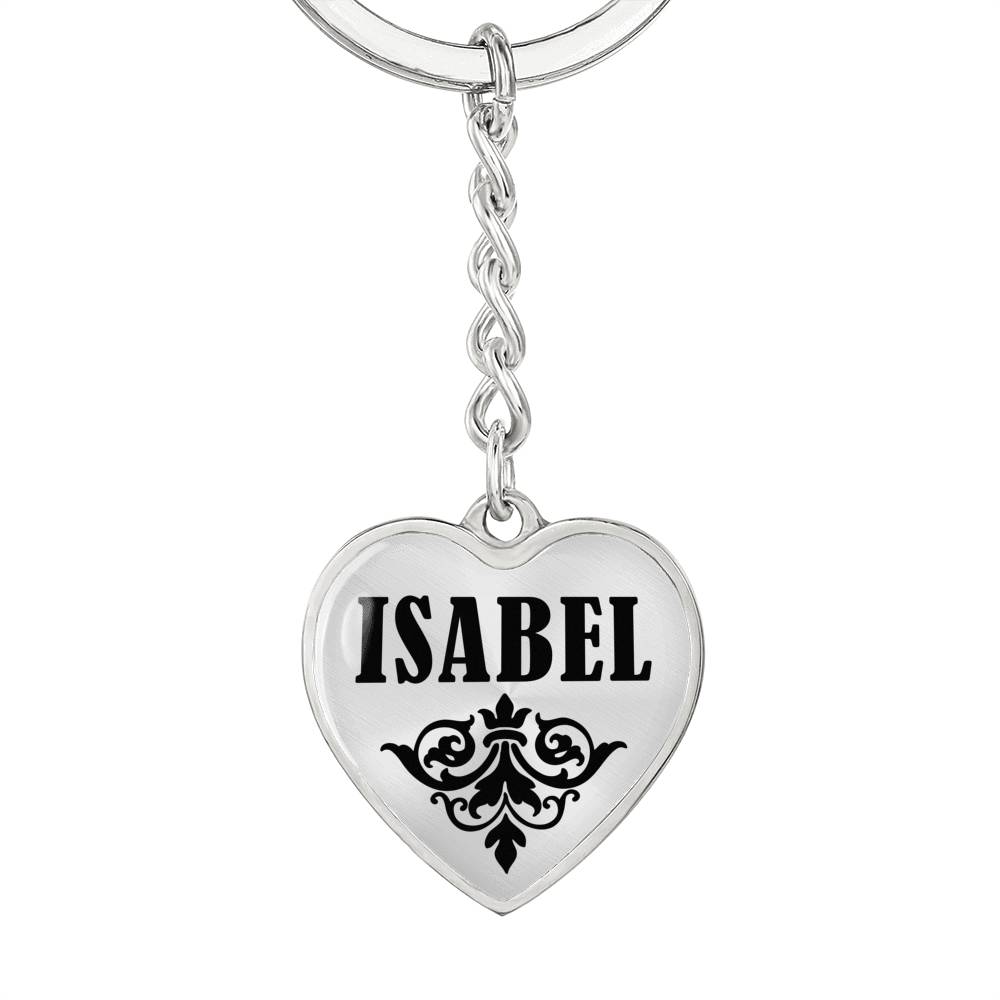 Isabel v01 - Heart Pendant Luxury Keychain