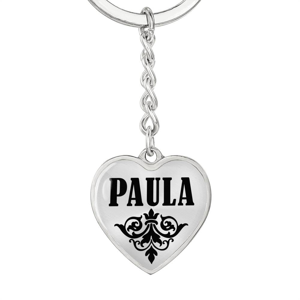 Paula v01 - Heart Pendant Luxury Keychain