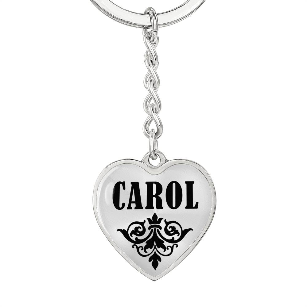 Carol v01 - Heart Pendant Luxury Keychain