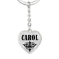 Carol v01 - Heart Pendant Luxury Keychain