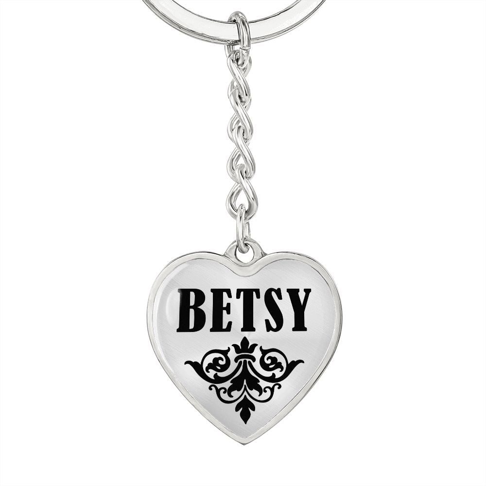 Betsy  v01 - Heart Pendant Luxury Keychain