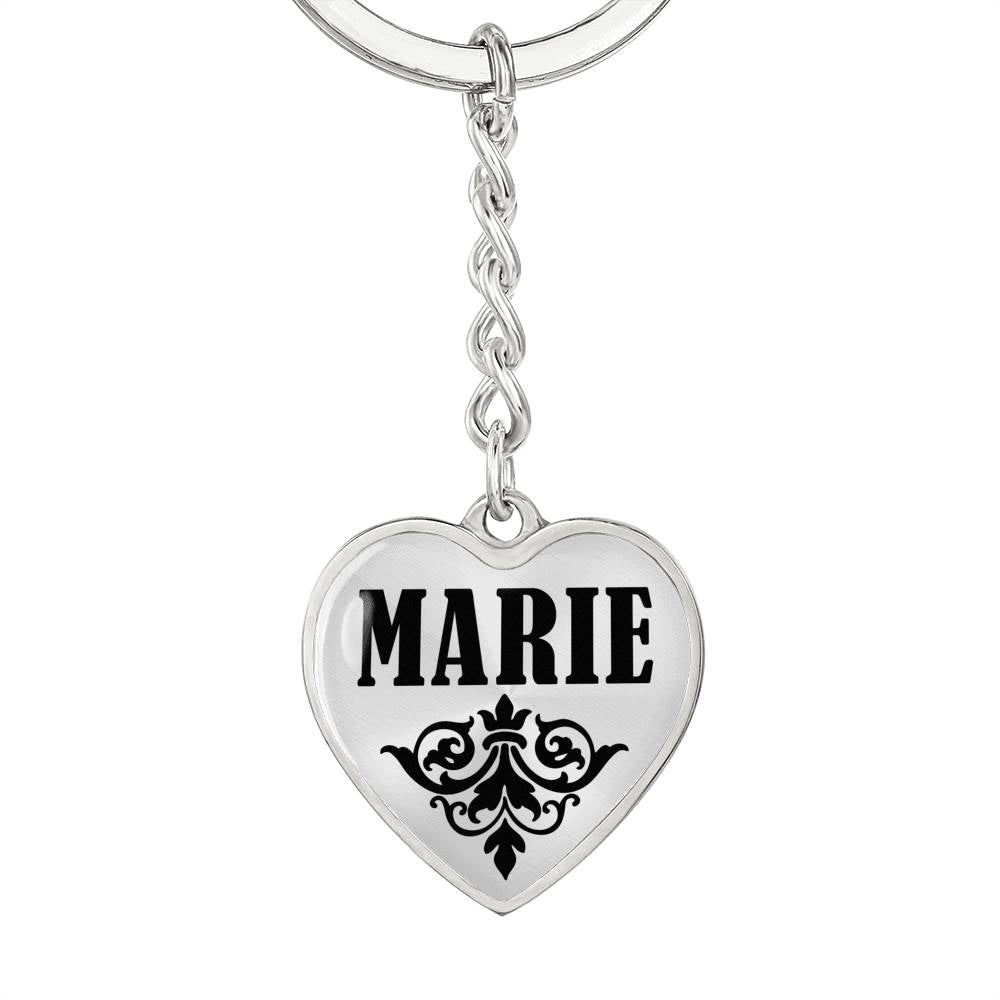 Marie v01 - Heart Pendant Luxury Keychain