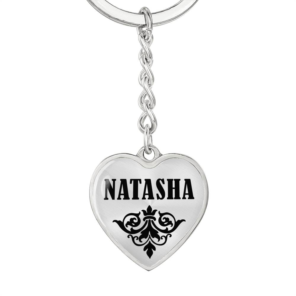 Natasha v01 - Heart Pendant Luxury Keychain