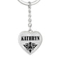 Kathryn v01 - Heart Pendant Luxury Keychain