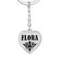 Flora v01 - Heart Pendant Luxury Keychain