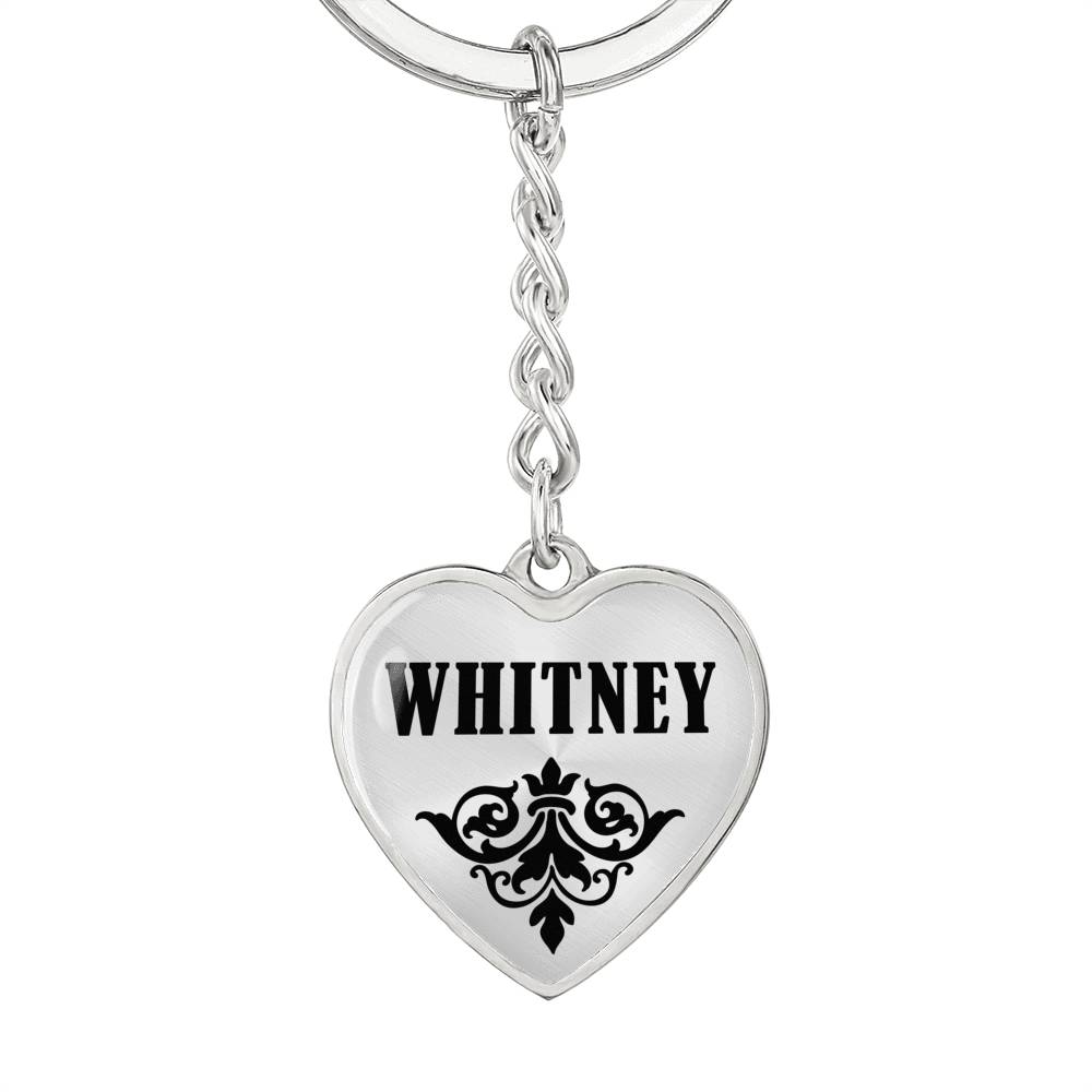 Whitney v01 - Heart Pendant Luxury Keychain