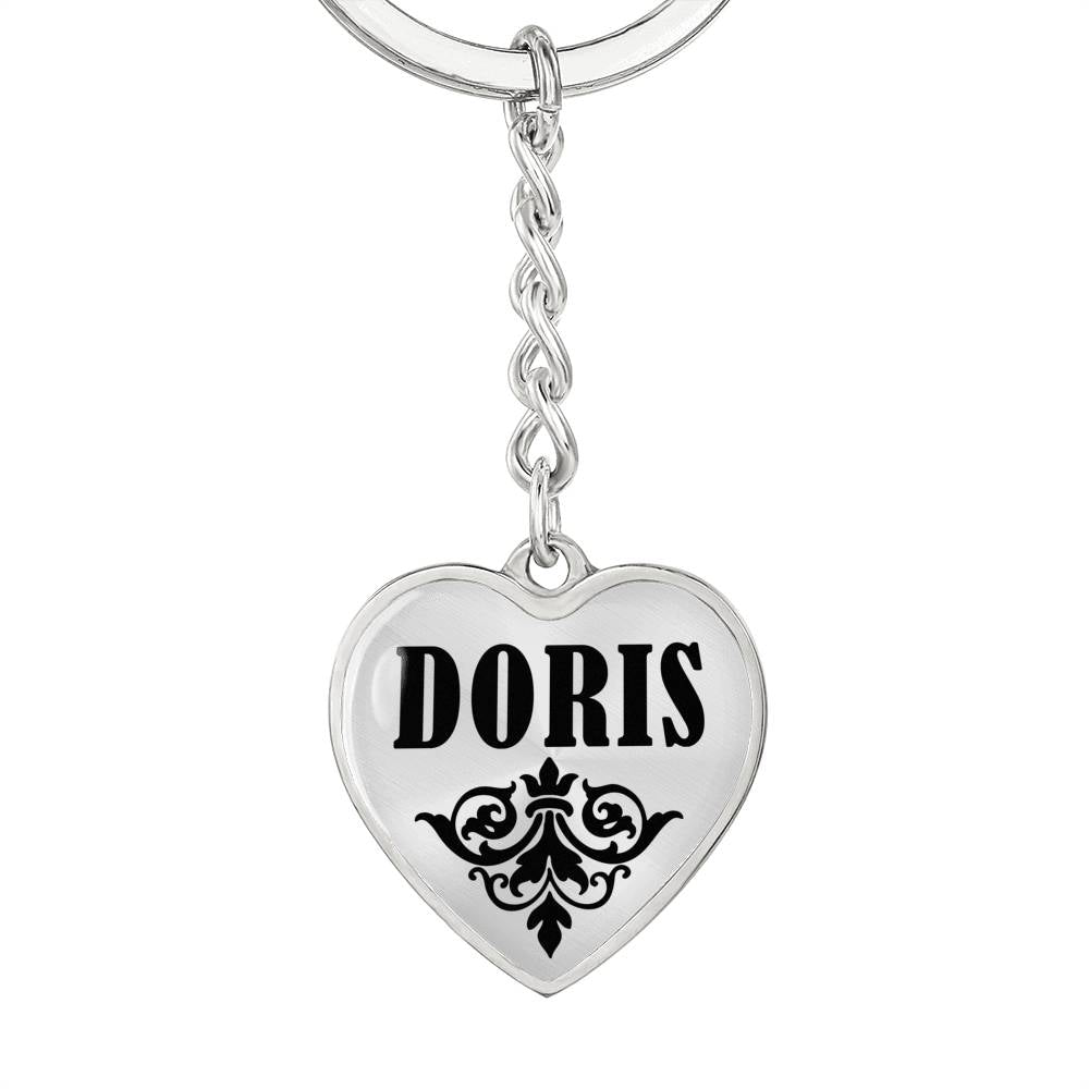 Doris v01 - Heart Pendant Luxury Keychain