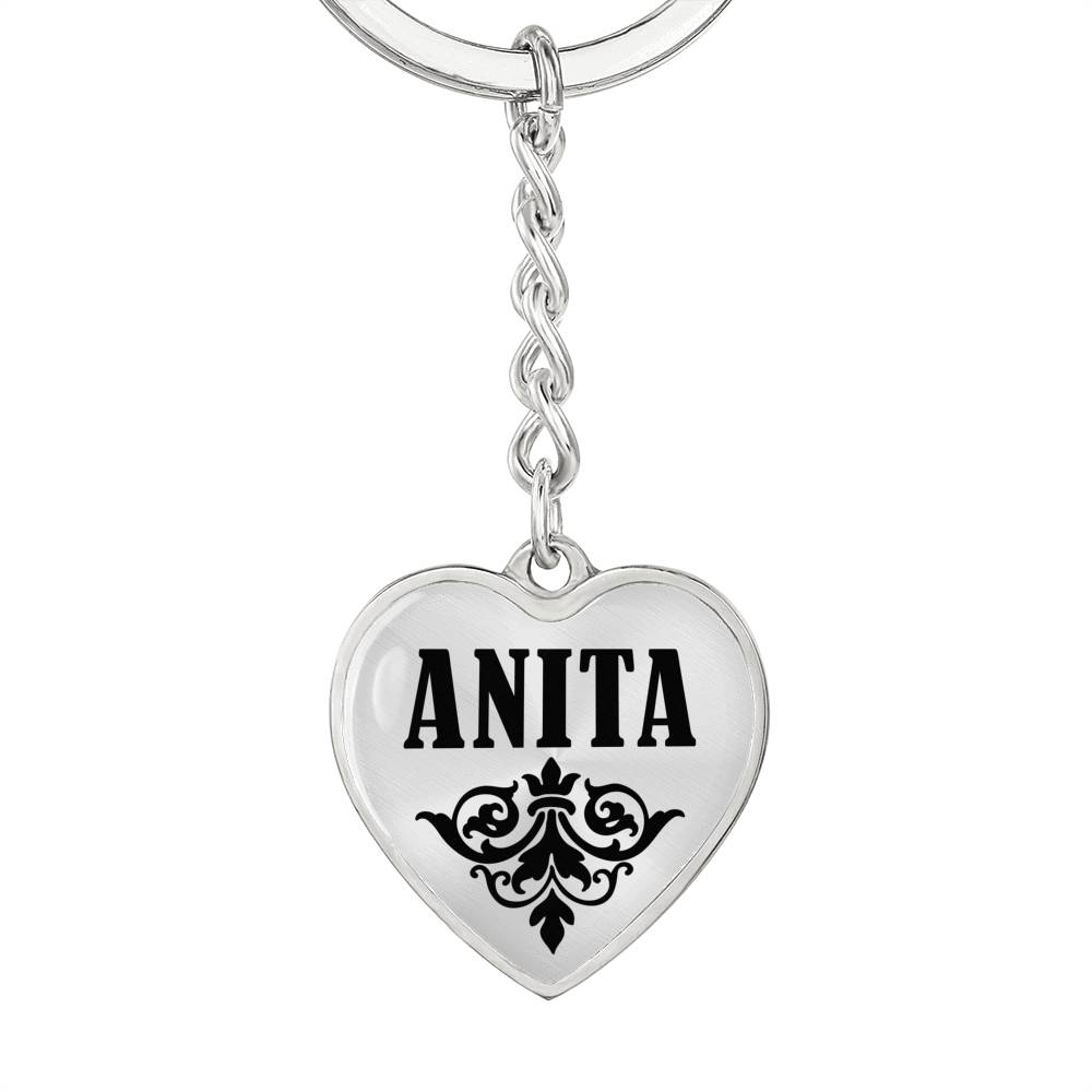 Anita v01 - Heart Pendant Luxury Keychain
