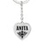 Anita v01 - Heart Pendant Luxury Keychain