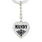 Mandy  v01 - Heart Pendant Luxury Keychain
