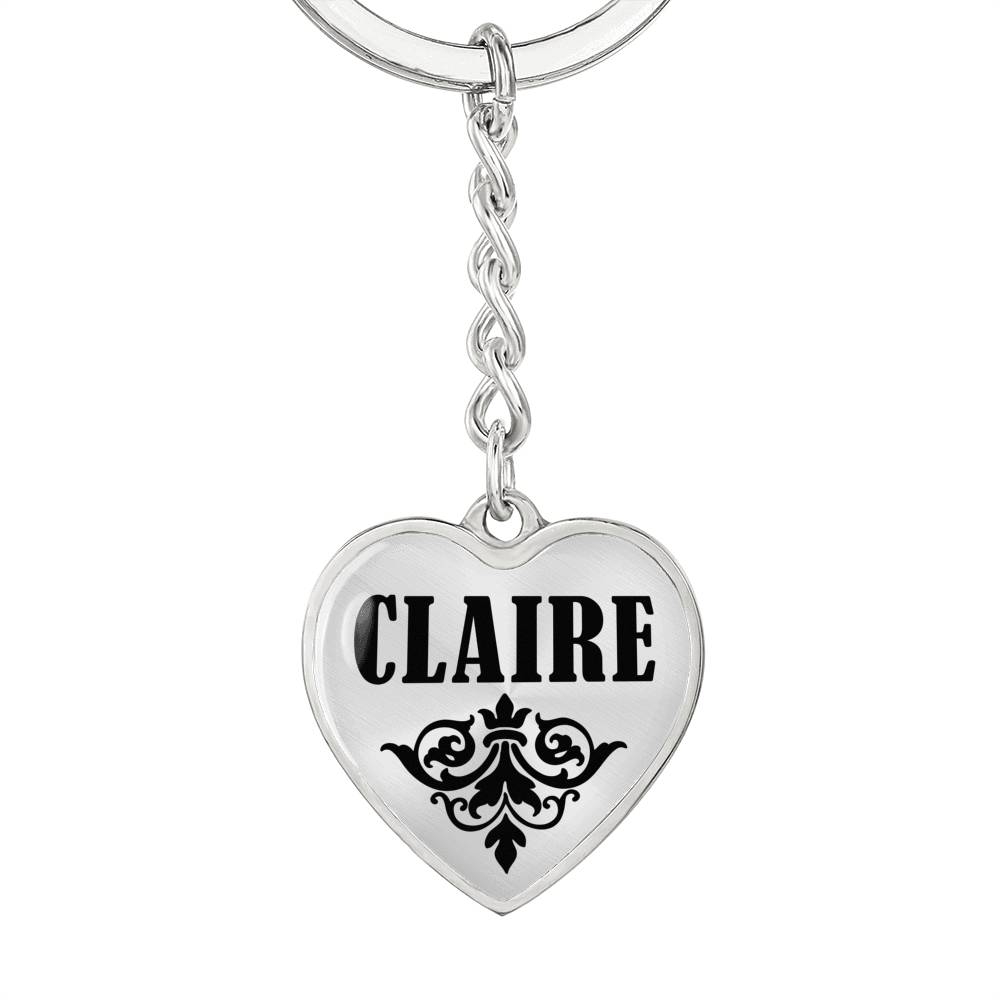 Claire v01 - Heart Pendant Luxury Keychain