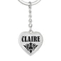 Claire v01 - Heart Pendant Luxury Keychain