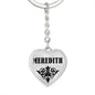 Meredith  v01 - Heart Pendant Luxury Keychain